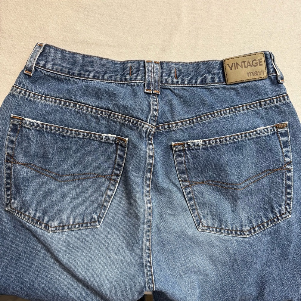 Mavi Vintage 32x32 Wide Leg Jeans 100% Cotton Y2K 90s Skater Denim - Picture 4 of 14